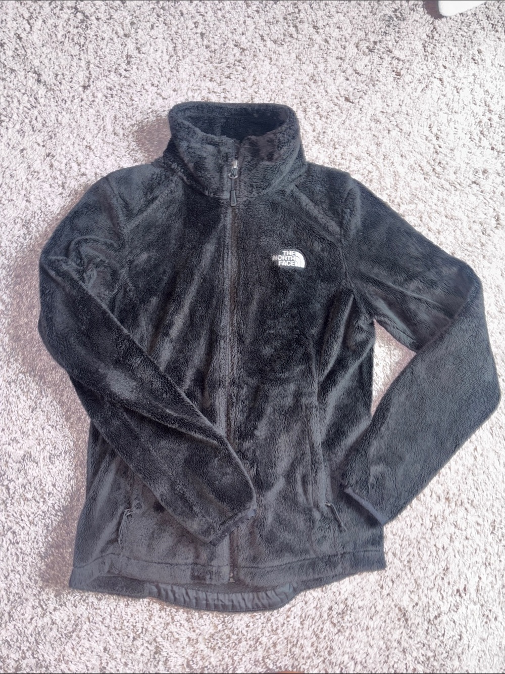 The north face fluffy black jacket size xs